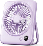Otlonpe Portable Desk Fan 6.5 Inch, 4000mAh Rechargeable Battery Operated & USB by OTLONPE