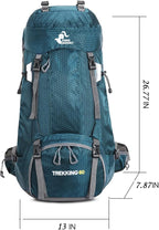 Bseash 60L Waterproof Hiking Camping Backpack - Image 2