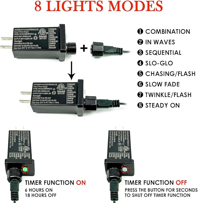 2-Pack Total 164FT 400LED Connectable Christmas Lights Outdoor, Christmas - Image 5
