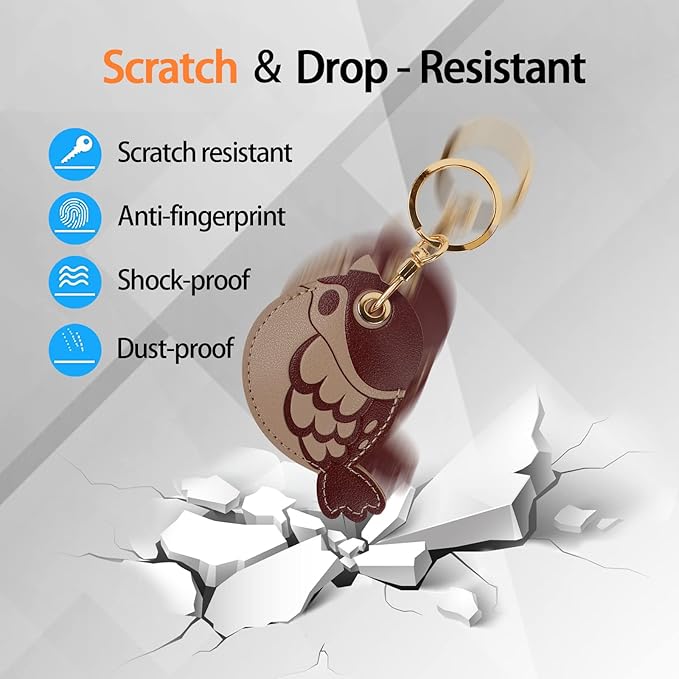 Leather Keychain Case Holder Compatible - Image 3