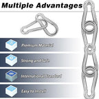 40 PCS 2'' Spring Snap Hook Carabiner, M5 3/16 Inch Galvanized Silver Steel - Image 5
