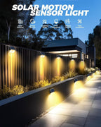 Vighep 4 Pack Solar Fence Lights, Waterproof Motion Sensor Deck Outdoor - Image 2