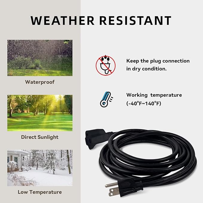 10ft Outdoor Extension Cord - Image 5