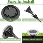 INCX 4.6 inch Solar Lights for Outside, 4 Pack Solar Light Outdoor Waterproof - Image 5