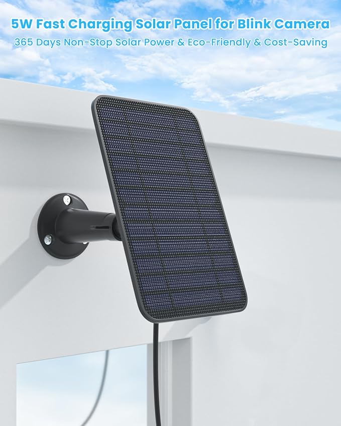 5W Solar Panel Compatible with Blink Outdoor 4/Outdoor 2K+ Camera, Solar Panel - Image 4