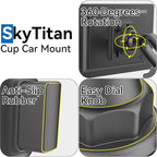 Cup Holder Car Mount for Portable CarPlay Screens, Adjustable Height, Flexible - Image 4