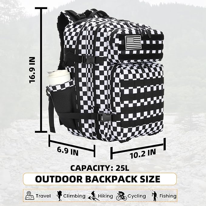 Lovelinks21 25L Tactical Military Backpack Small Travel Rucksack - Image 2