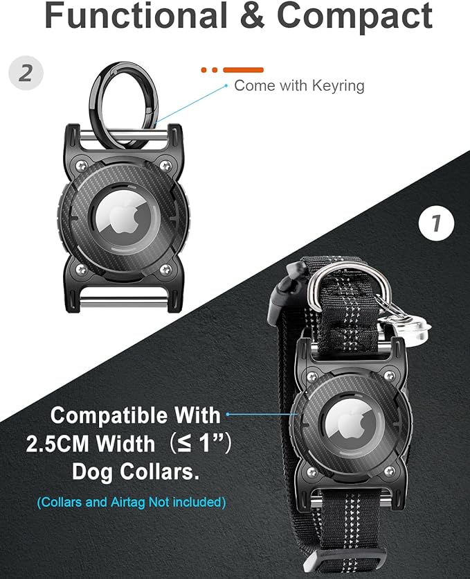 ONEONTA for Airtag Dog Collar Holder 4 Pack | Airtag Dog Waterproof - Image 4