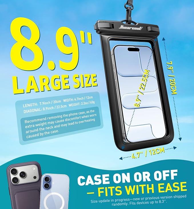 Hiearcool Waterproof Phone Pouch, IPX8 Waterproof Phone Case - Image 3