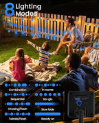 LORRYTE 2-Pack 120 LED Blue Solar String Lights Outdoor - 72FT Crystal Globe - Image 3