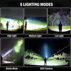 Lylting Led Flashlights High Lumens Rechargeable 2 Pack, 99000 Lumen Super - Image 4
