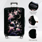 ANNA QUEEN Cherry Blossom & Moon Luggage Cover-Stretchable, Water Resistant & - Image 2