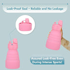 Collapsible Water Bottles 17oz, Odorless BPA-Free Silicone, Leak-Proof Foldable - Image 4