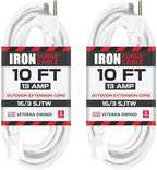 Iron Forge Cable Weatherproof 2 Pack 10 Ft Outdoor Extension Cord by IronForgeCable