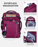 ECOHUB 17" Small Travel Backpack, United Airlines Personal Item Bag 17x10x9 - Image 4