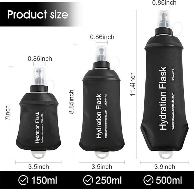 WILDREEDS 250ml Soft Flask, TPU Collapsible Soft Water Bottle - Image 5