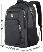 Volher Laptop Backpack, Business Travel Anti Theft Slim Durable Laptops Backpack - Image 3