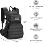 CVLIFE Hydration Backpack with 3L TPU Tactical Water Bladder, 22L Hiking - Image 6