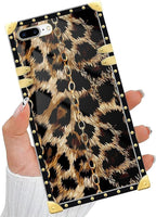 Compatible with iPhone 8 Plus 7 Plus Case, Seamless Gold Chain Leopard Luxury - Image 5