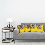 Ambesonne Mardi Gras Decorative Throw Pillow Case Pack of 4, Colorful Group of - Image 3