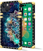 Compatible with iPhone 14 Case, Starry Sky Colourful Mandala Luxury Golden - Image 2