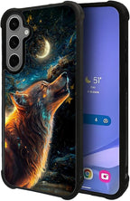 for Samsung Galaxy S24 S25 Plus Case, Star Cave Hungry Wolf Pattern Graphic - Image 3