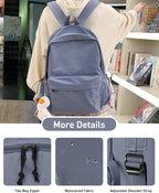 BJLFS School Bag Backpack for Women Kids Teens Girls, Small Bookbag College - Image 4