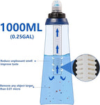 Portable 1.0L Water Fiter, Outdoor Water Filter Backpacking, Collapsible Hiking - Image 3