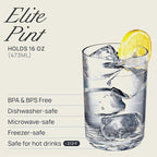 Drinique Unbreakable 16 Oz Drinking Glasses, Drinking Cups, Dishwasher Safe - Image 2