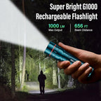 RECHOO Rechargeable Flashlight 1 Pack, Bright Military Grade Torch Light High - Image 7