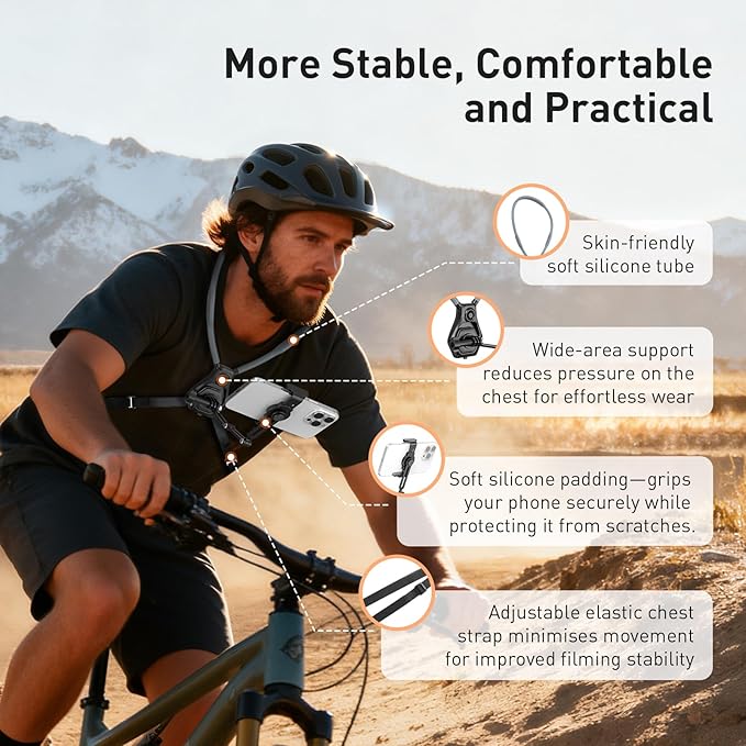 AMAZEAR Hands-Free Neck Mount for Phone & Action Camera - Image 2