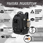 Large Military Bug Out Bag 3 Day Pack Expandable Backpack Army Daypack - Image 3