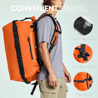 Haimont Large Waterproof Duffel Backpack Roll-Top Heavy Duty Dry Duffle Bag - Image 3