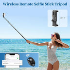 Nineigh Phone Tripod, Aluminum Alloy Selfie Stick Tripods, Compatible - Image 3