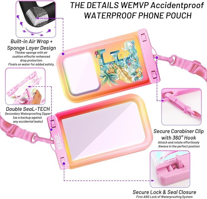Personalized Initial Waterproof Phone Pouch Case - Image 3