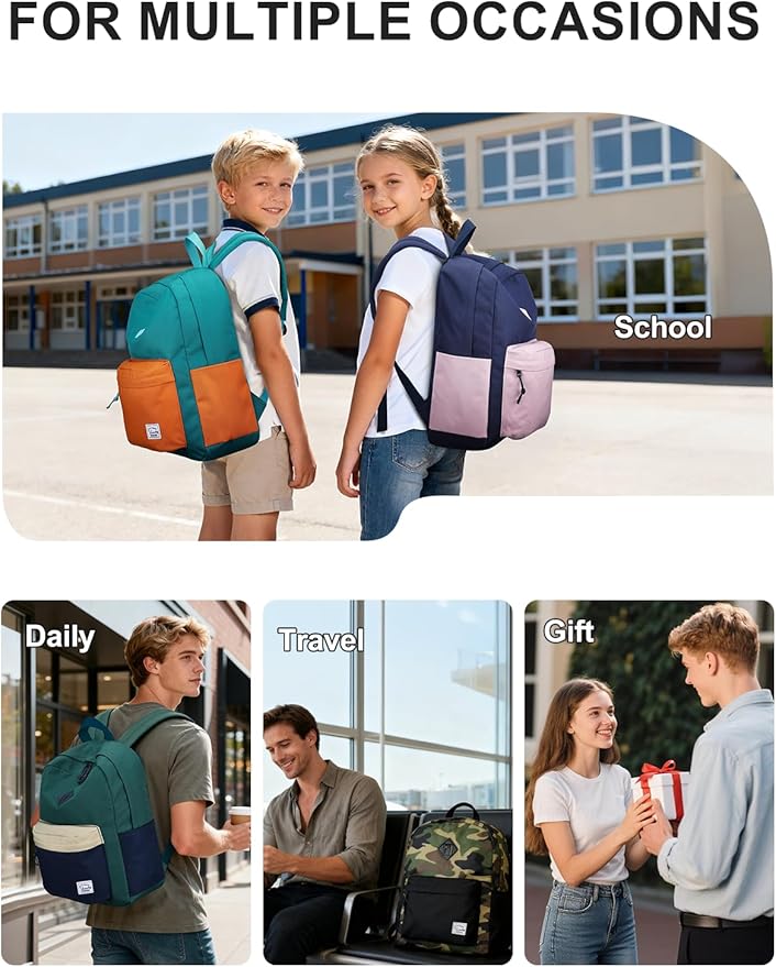 VASCHY Lightweight Backpack for Men, Water Resistant Classic Daypack for Travel - Image 7