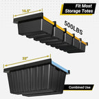 5-bin Overhead Garage Storage Rack, Heavy Duty Ceiling Storage Racks, Powder - Image 3