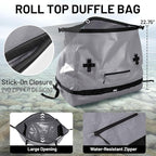 MIER Waterproof Duffel Bag Motorcycle Dry Bag Backpack Large Roll-Top Heavy - Image 4