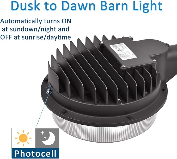 100W LED Barn Light, SZGMJIA Dusk to Dawn Outdoor Yard Light - Image 3