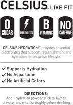 CELSIUS Hydration™ Lemon Lime, Sugar Free Electrolyte Hydration Drink Mix - Image 4