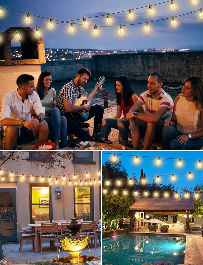 Brightever 25FT Outdoor String Lights Waterproof, LED Patio Lights - Image 7