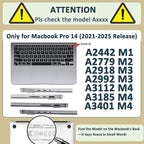 Case Cover for MacBook Pro 14 inch 2025-2021 Release M4 M3 M2 M1 Pro/Max - Image 2
