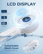 Peiyuu Handheld Portable Fan, 4000mAh USB Rechargeable Personal Fan, 180° - Image 5
