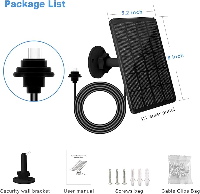 4 Pack Solar Panel for Blink Outdoor 4 Camera, 4W Solar Panels - Image 7