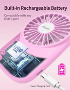 Aluan Handheld Mini Fan Powerful Small Personal Portable Speed Adjustable USB - Image 3