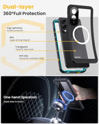 Lanhiem Magnetic for Samsung Galaxy S25 Edge Phone Case, IP68 Waterproof - Image 5