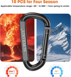 Carabiner Clips, 900 LBS 2.5" Iron Heavy Duty Caribeaners - Image 3