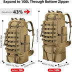 70L/100L Camping Hiking Backpack - Image 2