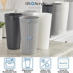 US Acrylic Newport 32 ounce Unbreakable Plastic Stackable Iced-Tea Tumblers in - Image 3