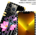 Compatible with iPhone 13 Pro Max Case, Praying Cross Hands Luxury Golden - Image 4